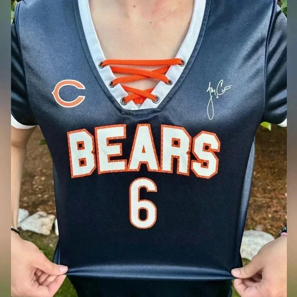 NFL Chicago Bears #6 Jay Cutler Signature Satin Jersey Fitted Woman’s 2012 - Picture 2 of 11